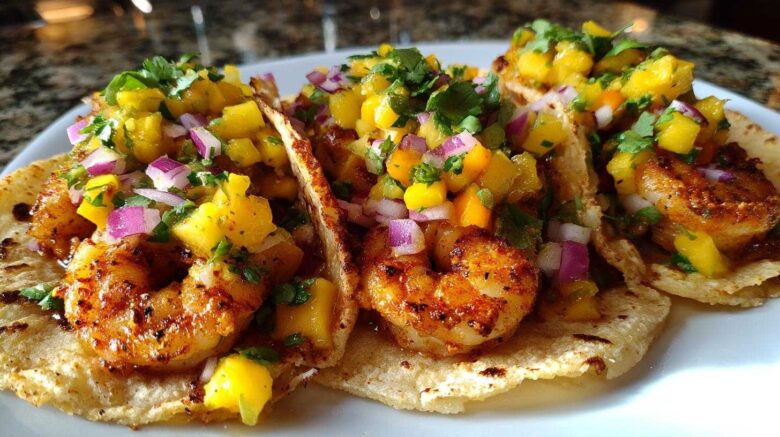 Spicy Shrimp Tacos with Mango Salsa