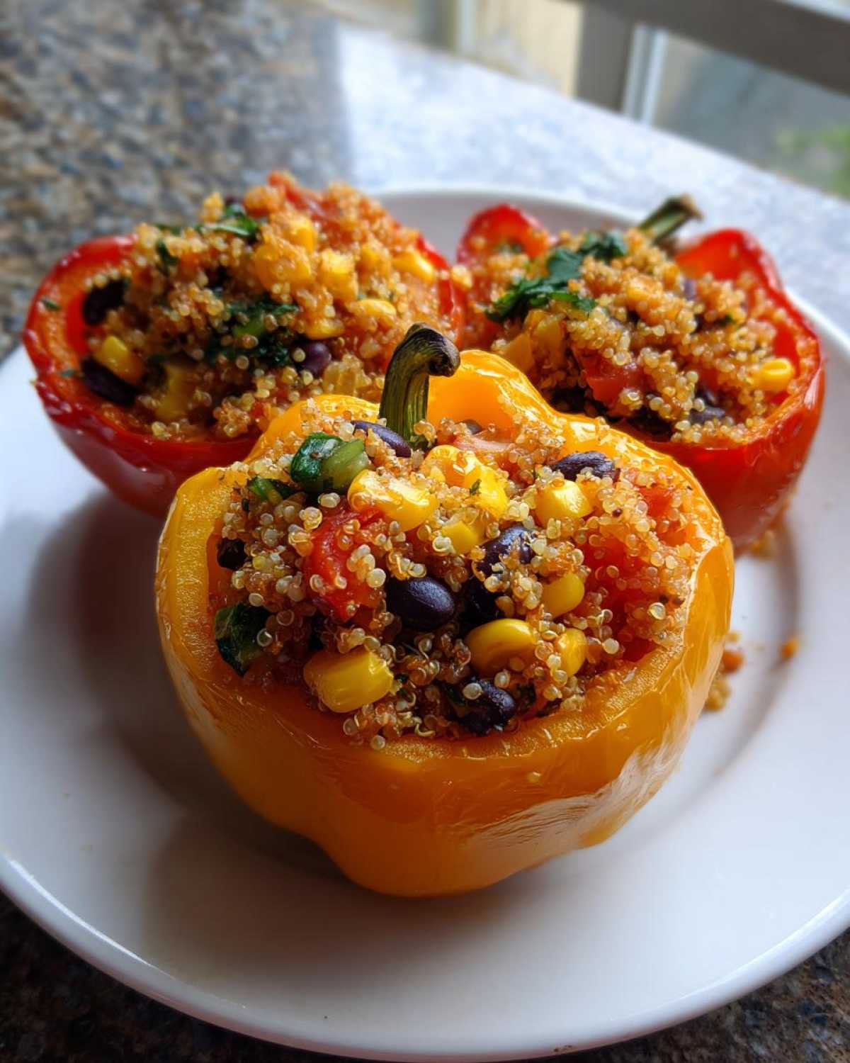 Stuffed Bell Peppers with Quinoa and Corn - detail 3