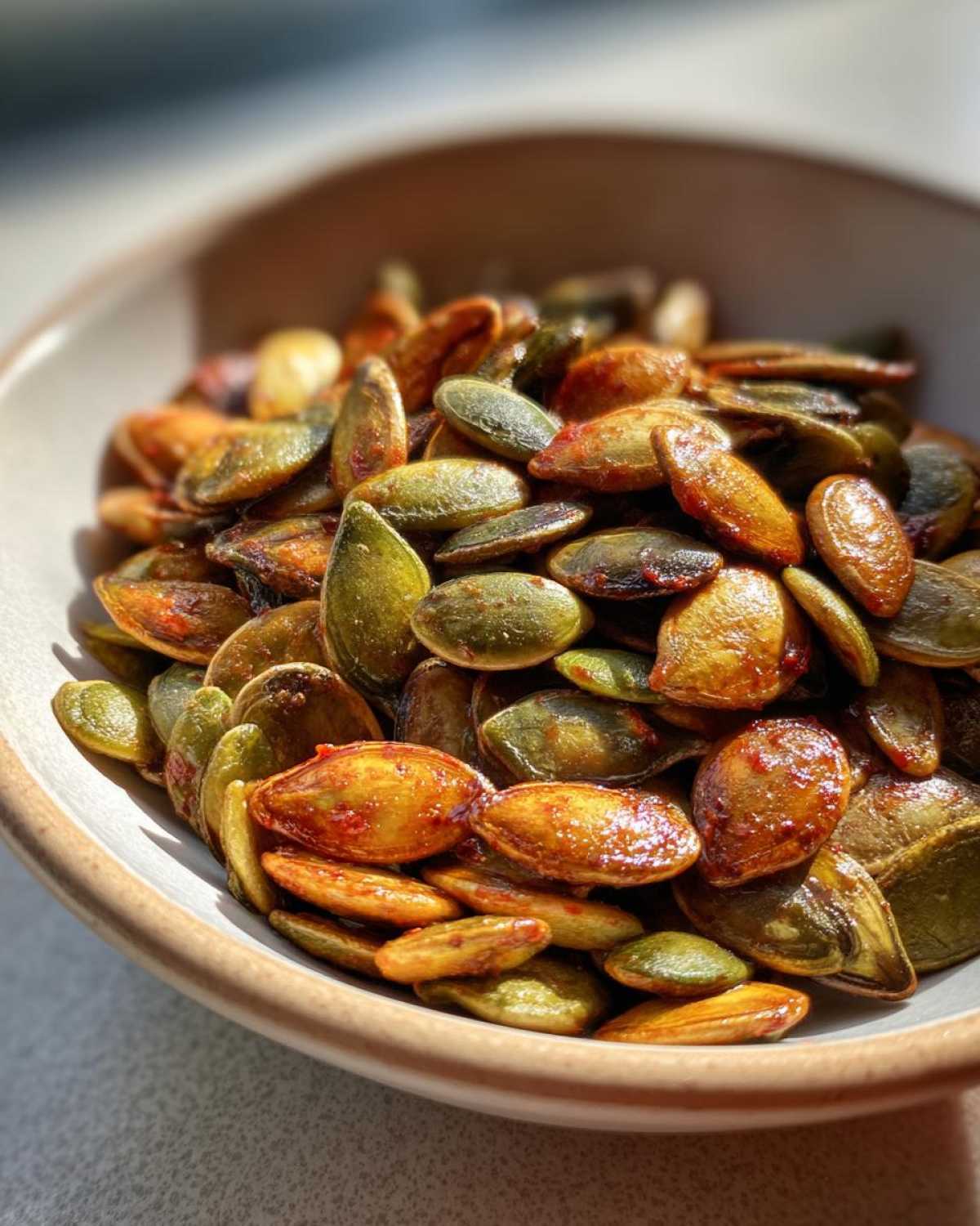 Sweet & Spicy Roasted Pumpkin Seeds - detail 2