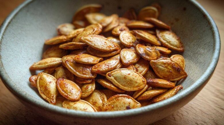 Sweet & Spicy Roasted Pumpkin Seeds