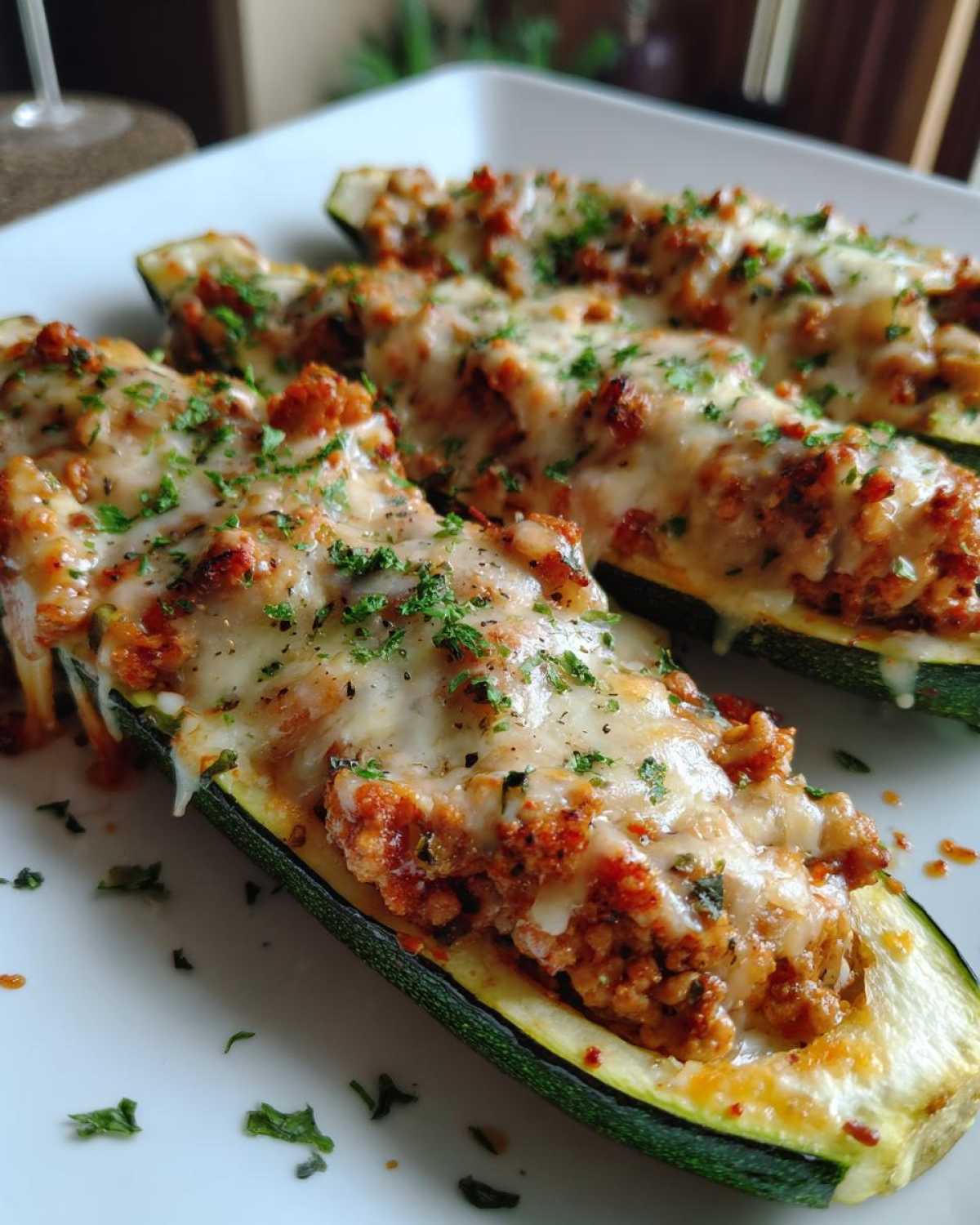 Taco-Stuffed Zucchini Boats - detail 1