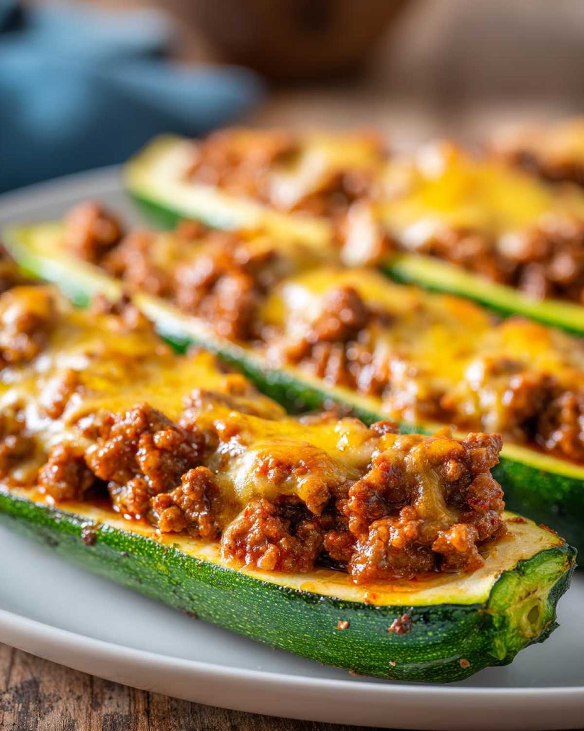 Taco-Stuffed Zucchini Boats - detail 2