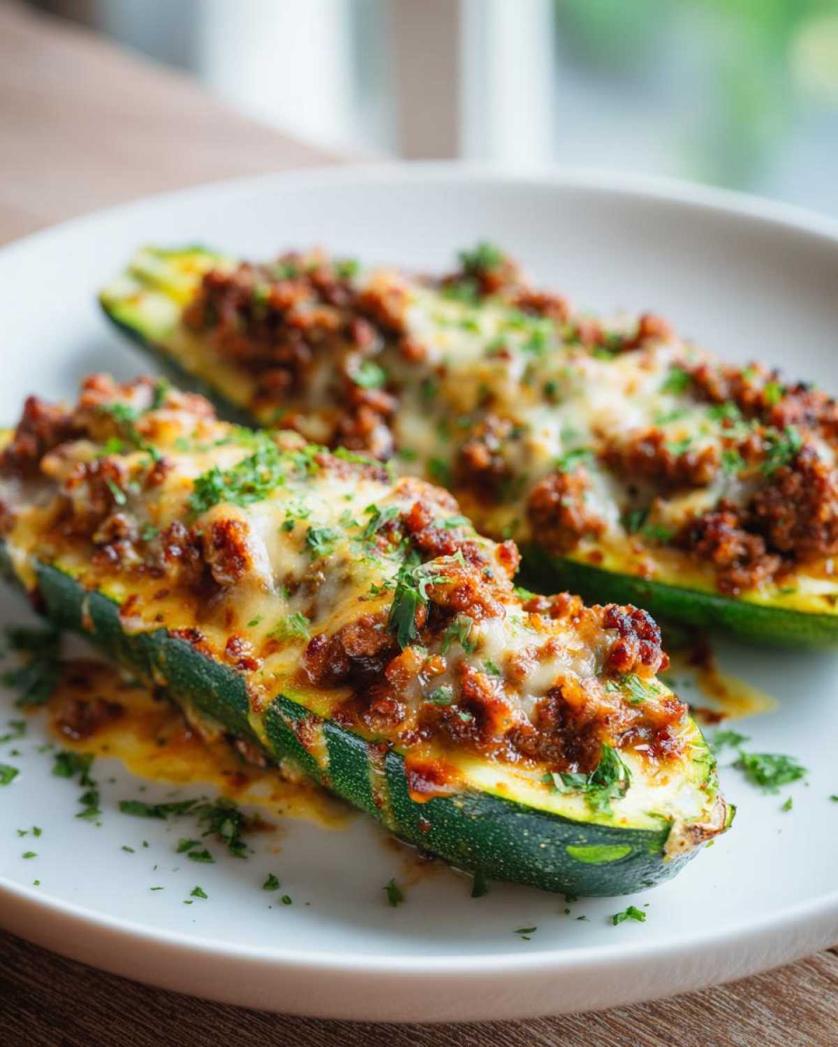 Taco-Stuffed Zucchini Boats - detail 3
