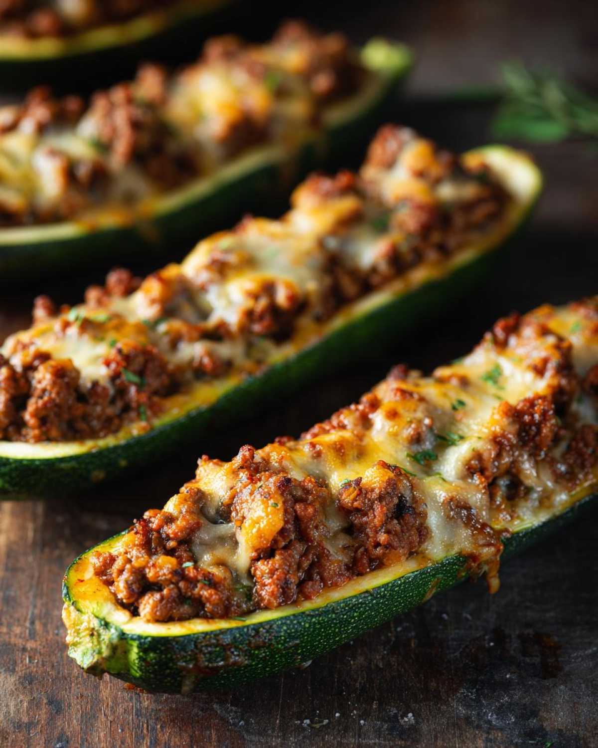 Taco-Stuffed Zucchini Boats - detail 4