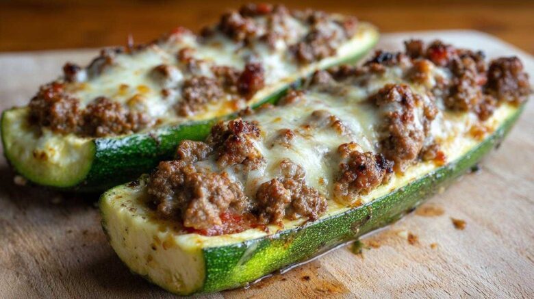 Taco-Stuffed Zucchini Boats