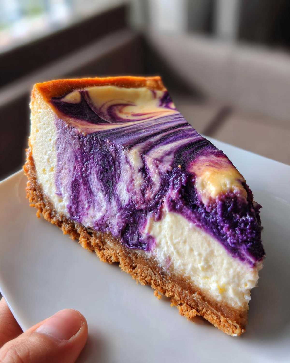 Ube Swirl Cheesecake - detail 1