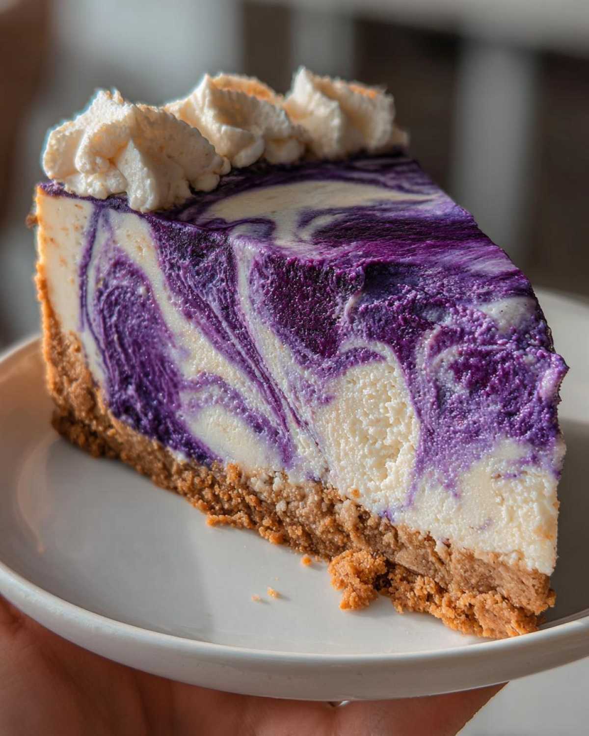 Ube Swirl Cheesecake - detail 3