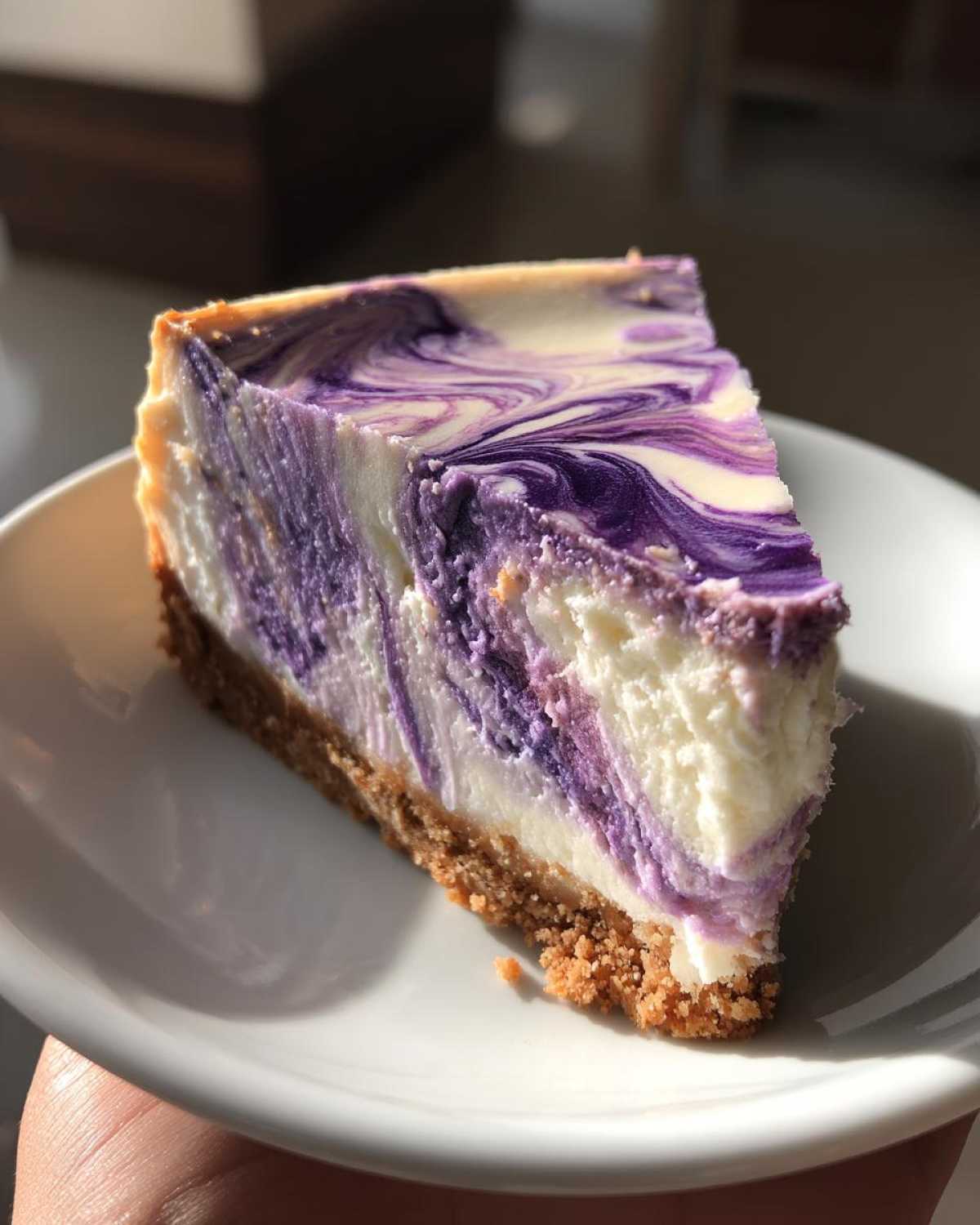 Ube Swirl Cheesecake - detail 4