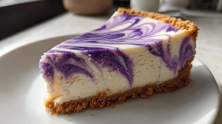 Ube Swirl Cheesecake