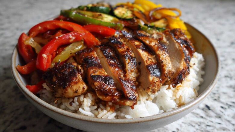 Zesty Lime Grilled Chicken Fajita Bowls