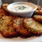 Zucchini Parmesan Crisps with Ranch Dip